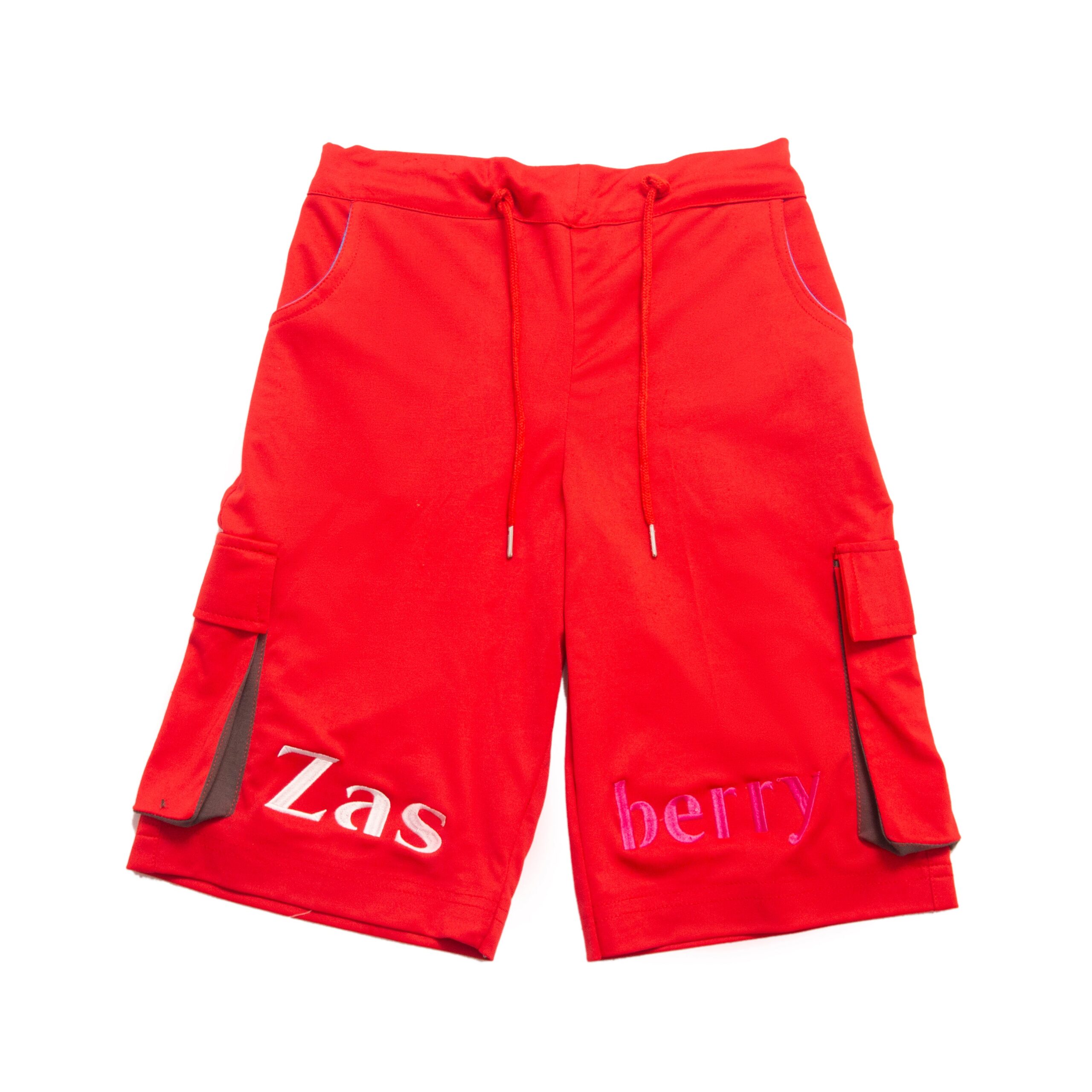 Zasberry Red Shorts With Brand Name - Image 2