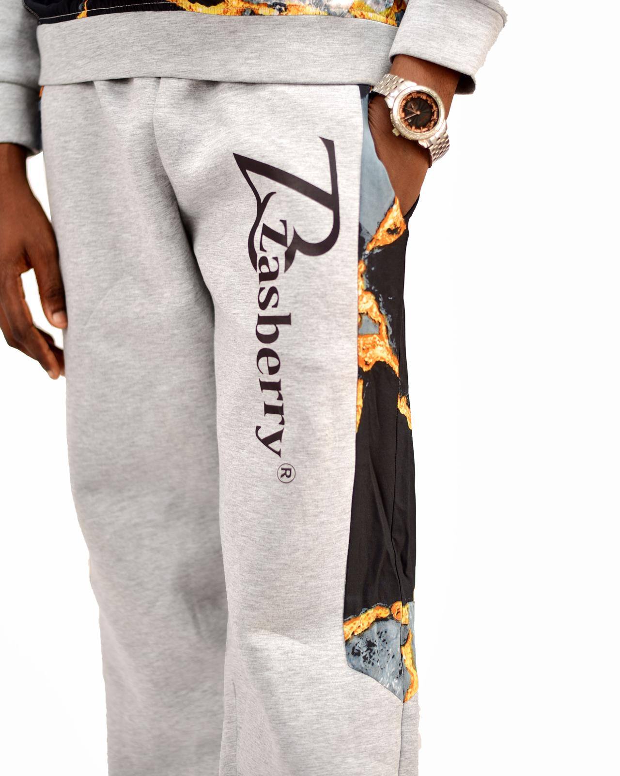 Zasberry Royal Marble Hoodie Set- Grey & Gold Edition - Image 3