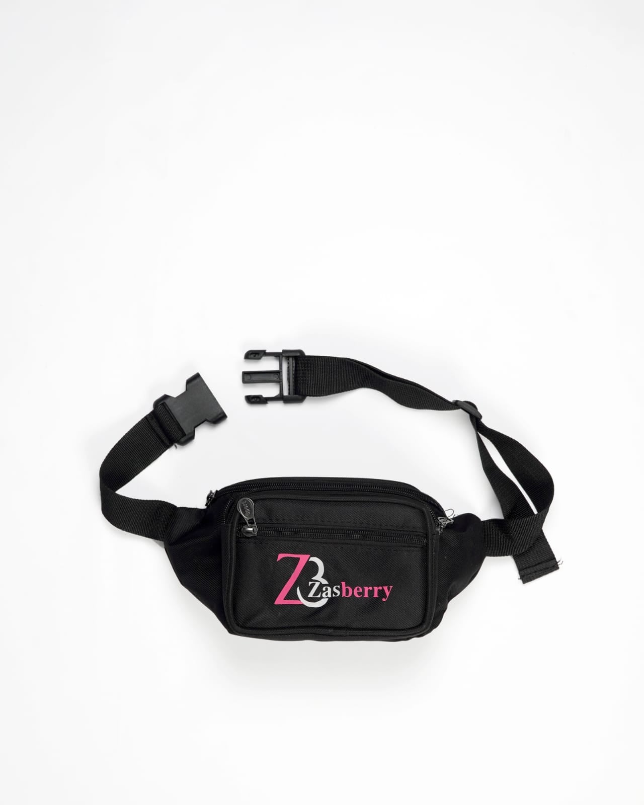 Zasberry Printed Logo Waist Bag Black - Image 2