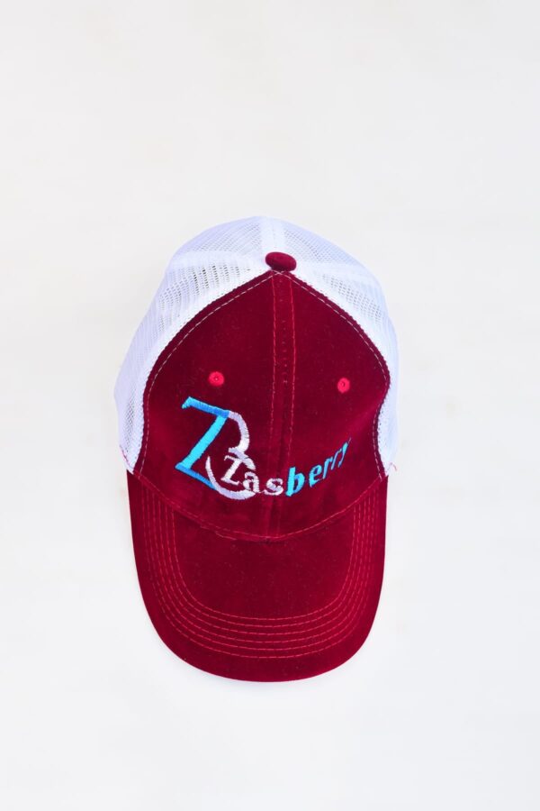 Zasberry Embroidery Logo Suede Face Cap Dark Red