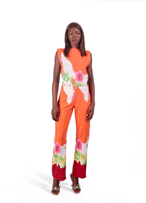 Zasberry- Floral open back jumpsuits