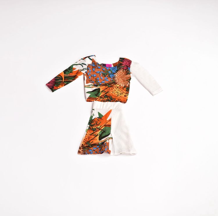 Zasberry Baby Girl Tropical Floral Skirt Set – Long Sleeve Top & Matching Mini Skirt