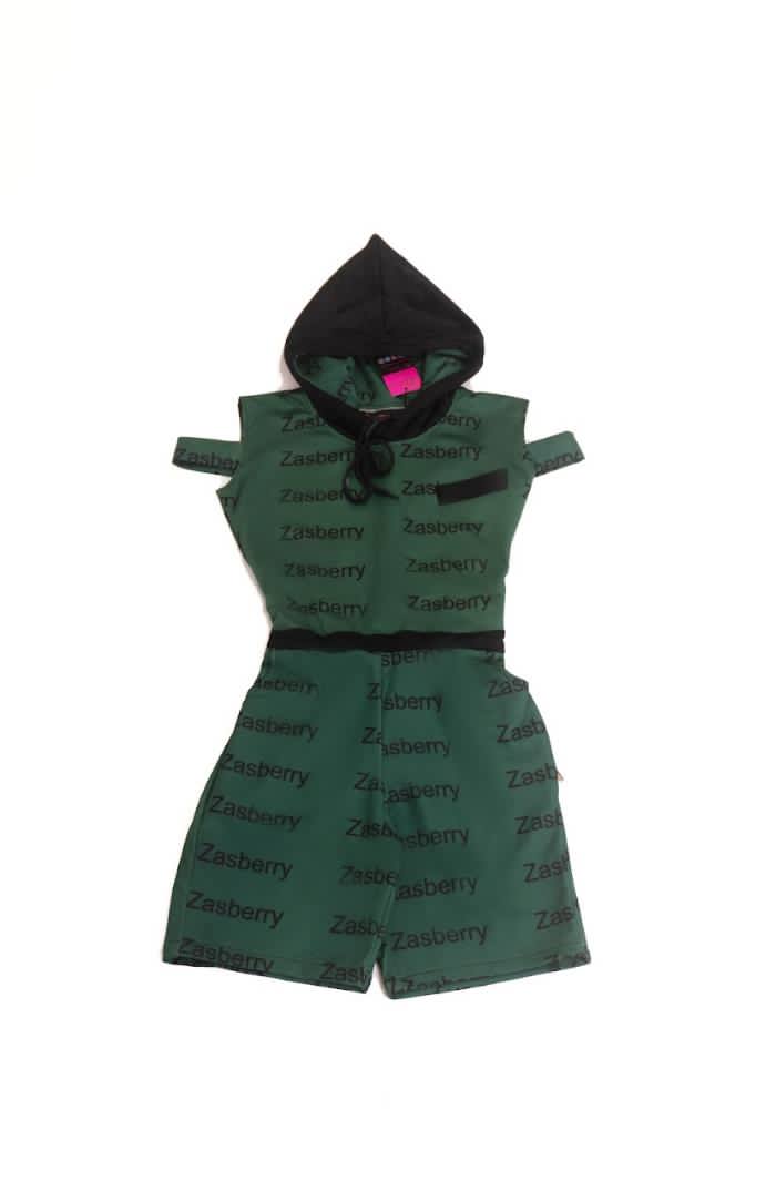 Zasberry Signature Luxe Hooded Romper Dress