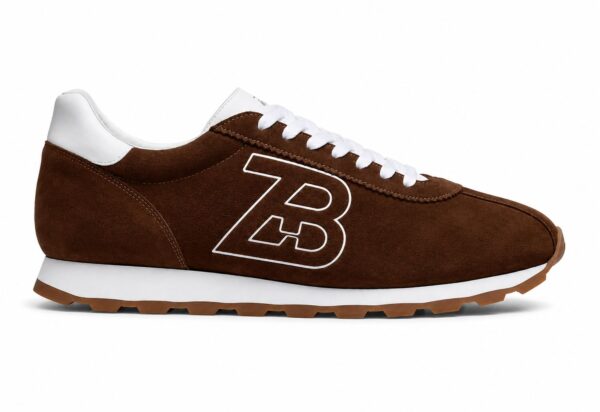 Zasberry® Monaco Suede Runner Sneakers – Coffee Brown & White