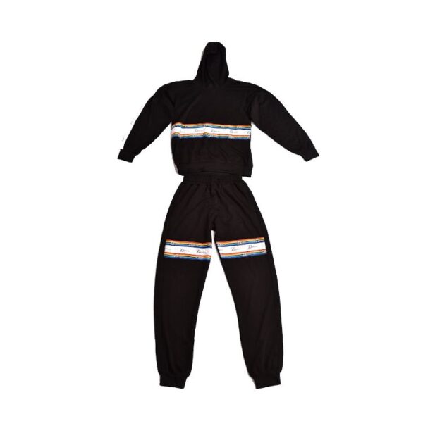Zasberry Signature Stripe Black Tracksuits Set