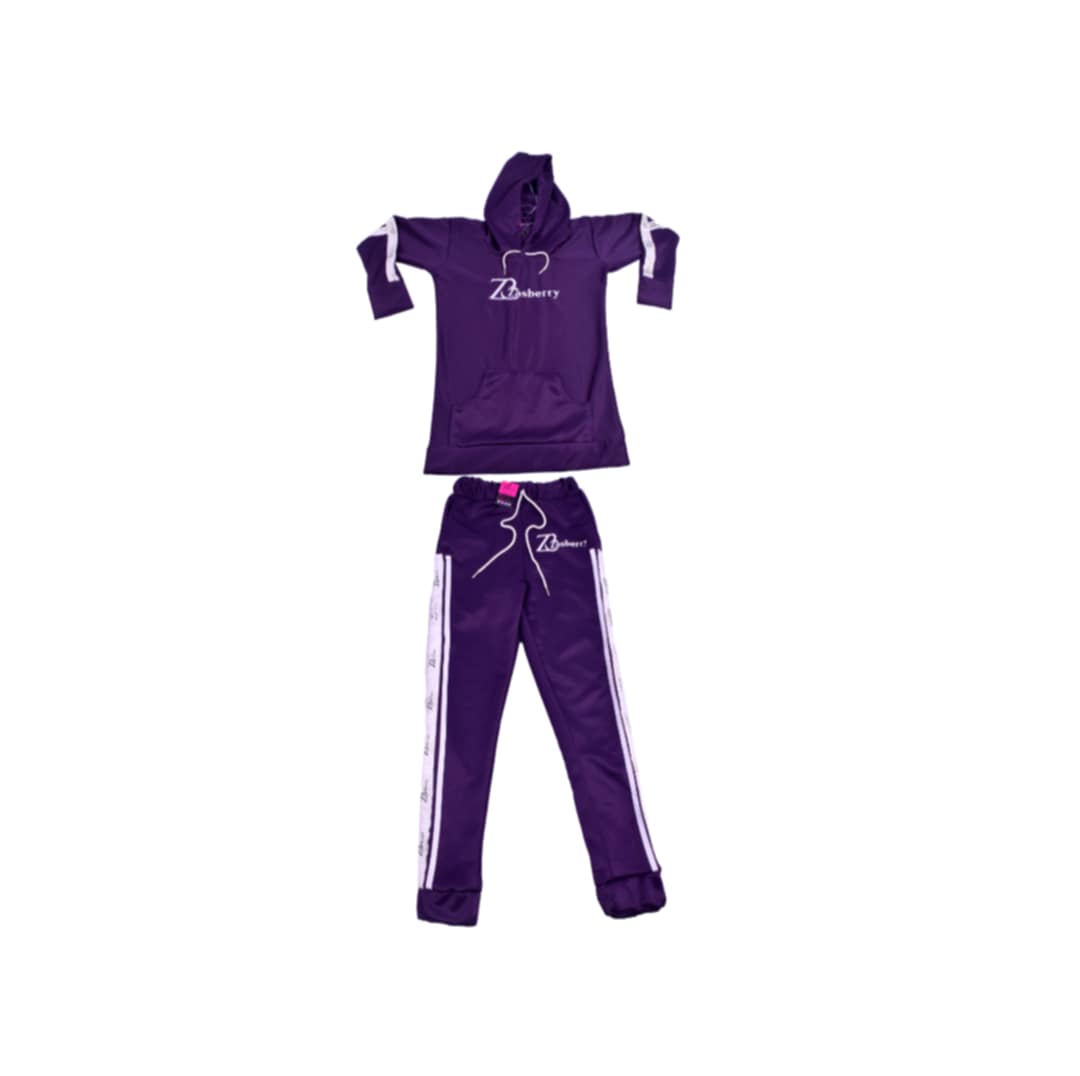 Zasberry purple men's hoodie set - Image 2